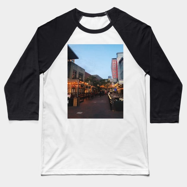 Gateway University District Town Lights, Columbus, Ohio Baseball T-Shirt by offdutyplaces